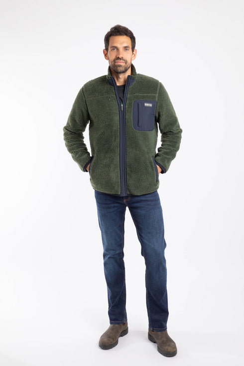 Weird Fish Fletcher Full Zip Borg Fleece – Men’s Warm Zip-Through Jacket 203612