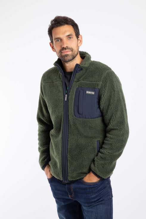 Weird Fish Fletcher Full Zip Borg Fleece – Men’s Warm Zip-Through Jacket 203612