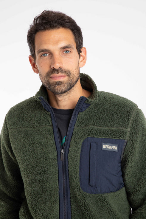 Weird Fish Fletcher Full Zip Borg Fleece – Men’s Warm Zip-Through Jacket 203612