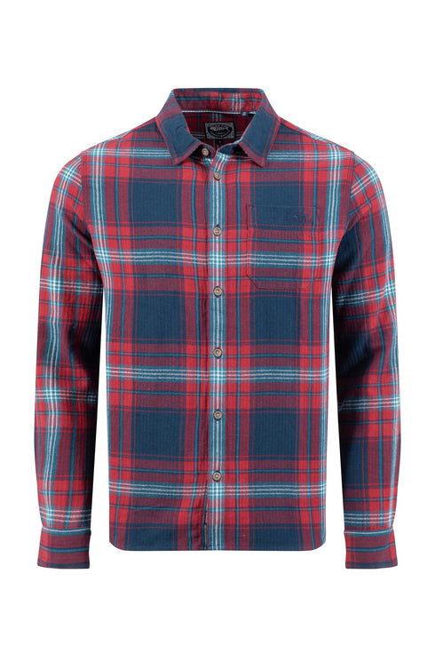 Weird Fish Broxton Organic Cotton Herringbone Check Shirt 203634