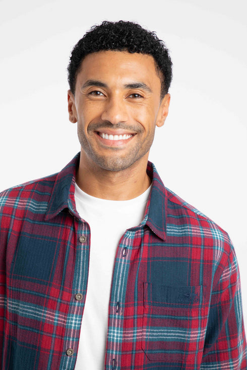 Weird Fish Broxton Organic Cotton Herringbone Check Shirt 203634