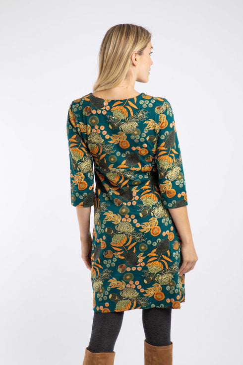 Weird Fish Starshine Printed Jersey Dress with Waist Darts - 203642