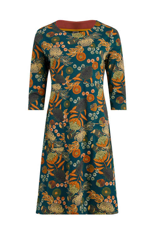 Weird Fish Starshine Printed Jersey Dress with Waist Darts - 203642