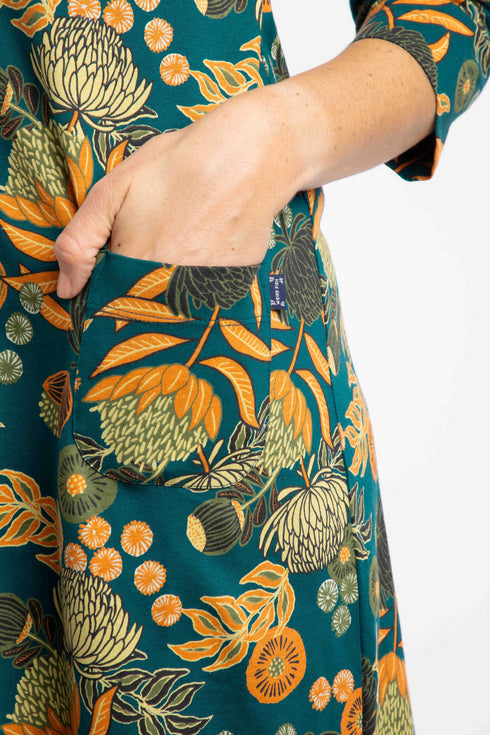 Weird Fish Starshine Printed Jersey Dress with Waist Darts - 203642