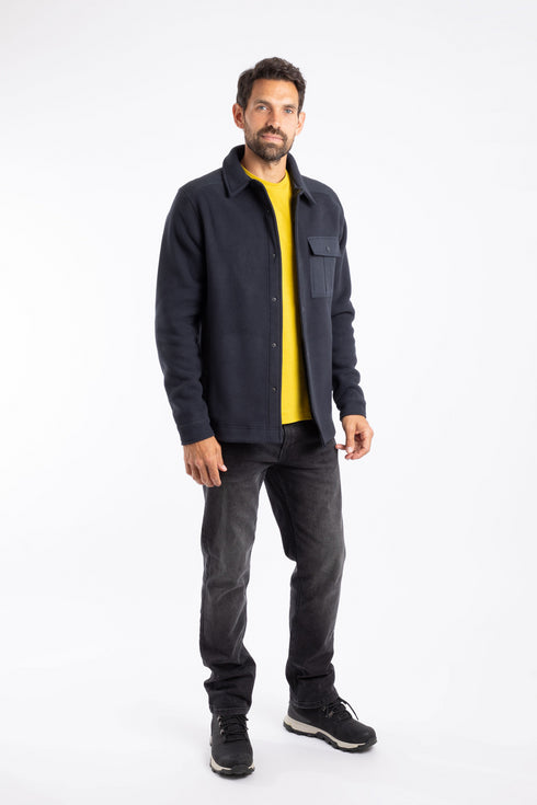 Weird Fish Boyd Plain Polar Fleece Shacket 203657