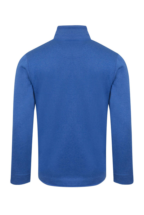 Weird Fish Mazarine Blue Brampton 1/4 Zip Branded Sweatshirt 203659