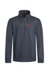 Weird Fish Navy Brampton 1/4 Zip Branded Sweatshirt 203659