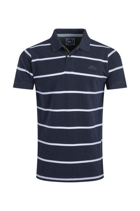 Weird Fish Fabian Organic Striped Polo 203673
