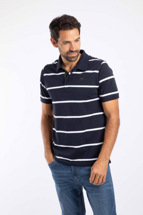 Weird Fish Fabian Organic Striped Polo 203673