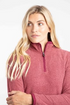 Weird Fish Sarah 1/4 Zip Two-Tone Textured Thermal Fleece 203756 GARN - Garnet Red