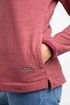 Weird Fish Sarah 1/4 Zip Two-Tone Textured Thermal Fleece 203756 GARN - Garnet Red