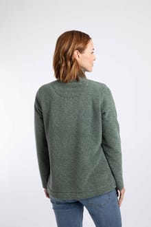 Weird Fish Sarah 1/4 Zip Two-Tone Textured Thermal Fleece 203756 MILGR - Military Green