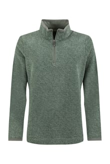 Weird Fish Sarah 1/4 Zip Two-Tone Textured Thermal Fleece 203756 MILGR - Military Green