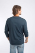 Weird Fish Fins Branded Slub Cotton Long Sleeve T-Shirt 203775 NVY - Navy