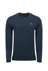 Weird Fish Fins Branded Slub Cotton Long Sleeve T-Shirt 203775 NVY - Navy