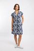Weird Fish Suffolks Ink Printed Jersey Dress Organic Cotton 203971
