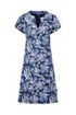 Weird Fish Suffolks Blue Indigo Printed Jersey Dress Organic Cotton 203971