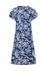 Weird Fish Suffolks Blue Indigo Printed Jersey Dress Organic Cotton 203971