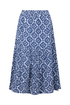 Weird Fish Harini Double Cloth Printed Midi Skirt Twilight 203982