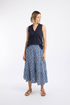 Weird Fish Harini Double Cloth Printed Midi Skirt Twilight 203982
