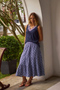 Weird Fish Harini Double Cloth Printed Midi Skirt Twilight 203982