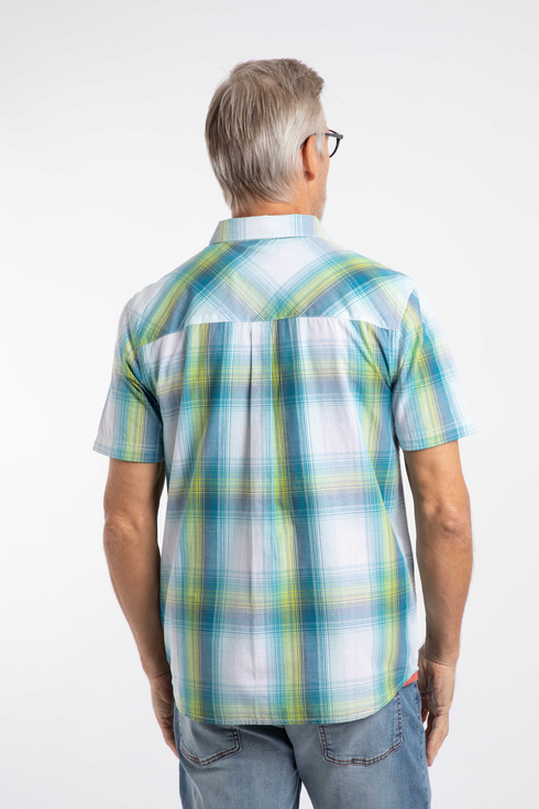 Weird Fish Judd Short Sleeve Check Shirt Off White Organic Cotton 204030