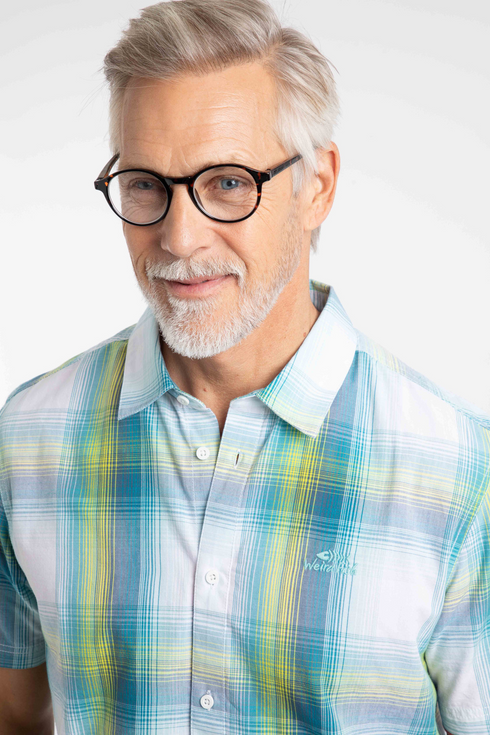 Weird Fish Judd Short Sleeve Check Shirt Off White Organic Cotton 204030