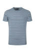 Weird Fish Jefferson Textured Stripe T-Shirt Blue Mirage 100% Cotton 204033
