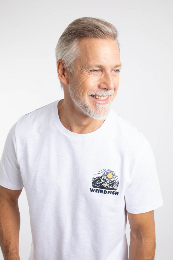 Weird Fish White Lake District Graphic Back Print T-Shirt 204034