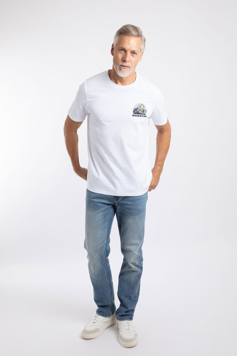 Weird Fish White Lake District Graphic Back Print T-Shirt 204034