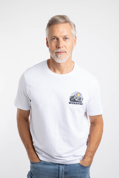 Weird Fish White Lake District Graphic Back Print T-Shirt 204034