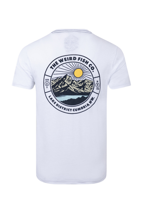 Weird Fish White Lake District Graphic Back Print T-Shirt 204034