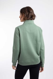 Weird Fish Avery 1/4 Zip Brushed Fleece Sweatshirt 204045 MILR - Military Green