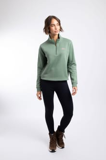 Weird Fish Avery 1/4 Zip Brushed Fleece Sweatshirt 204045 MILR - Military Green