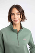 Weird Fish Avery 1/4 Zip Brushed Fleece Sweatshirt 204045 MILR - Military Green