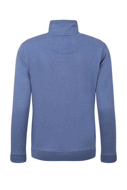 Weird Fish Avery Faded Blue 1/4 Zip Brushed Back Sweatshirt 204045