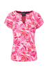 Weird Fish Alia Organic Cotton Printed Jersey Top - Hot Pink 204046