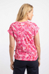 Weird Fish Alia Organic Cotton Printed Jersey Top - Hot Pink 204046
