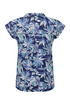 Weird Fish Alia Organic Cotton Printed Jersey Top - Blue Indigo 204046