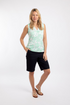 Weird Fish Nonno Printed Jersey Vest Apple Mint 204058