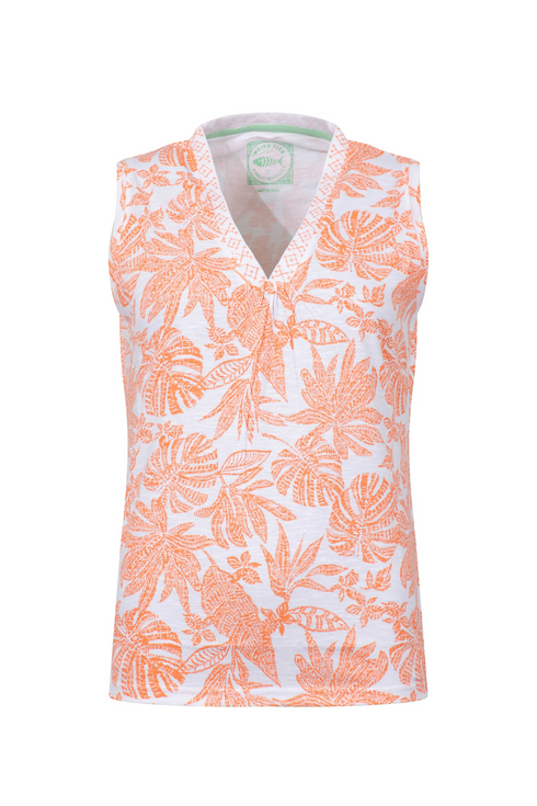 Weird Fish Nonno Printed Jersey Vest Sorbet 204058