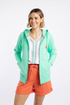 Weird Fish Cyra Graphic Full Zip Hoodie Apple Mint 204062