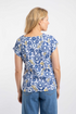 Weird Fish Paw Paw Blue Sapphire Printed Jersey T-Shirt - 204083