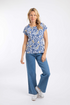 Weird Fish Paw Paw Blue Sapphire Printed Jersey T-Shirt - 204083