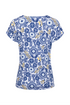 Weird Fish Paw Paw Blue Sapphire Printed Jersey T-Shirt - 204083