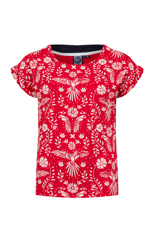 Weird Fish Paw Paw Rich Red Printed Jersey T-Shirt 204083