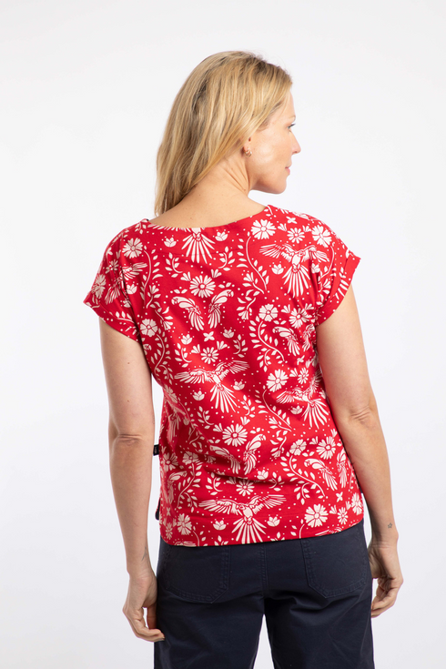 Weird Fish Paw Paw Rich Red Printed Jersey T-Shirt 204083
