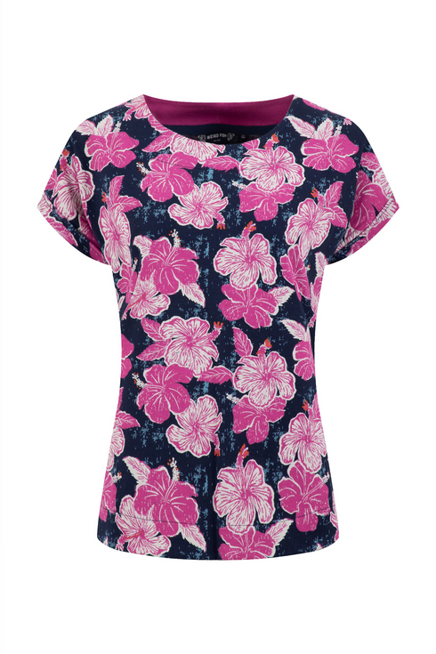 Weird Fish Paw Paw Fuschia Punch Printed Jersey T-Shirt - 204083