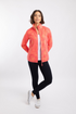 Weird Fish Rochelle Full Zip Printed Microfleece Flamingo Pink Brushed Fabric 204093