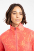 Weird Fish Rochelle Full Zip Printed Microfleece Flamingo Pink Brushed Fabric 204093